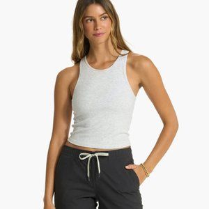 NWOT Vuori Mudra Plyo Tank in White Heather | Size XS